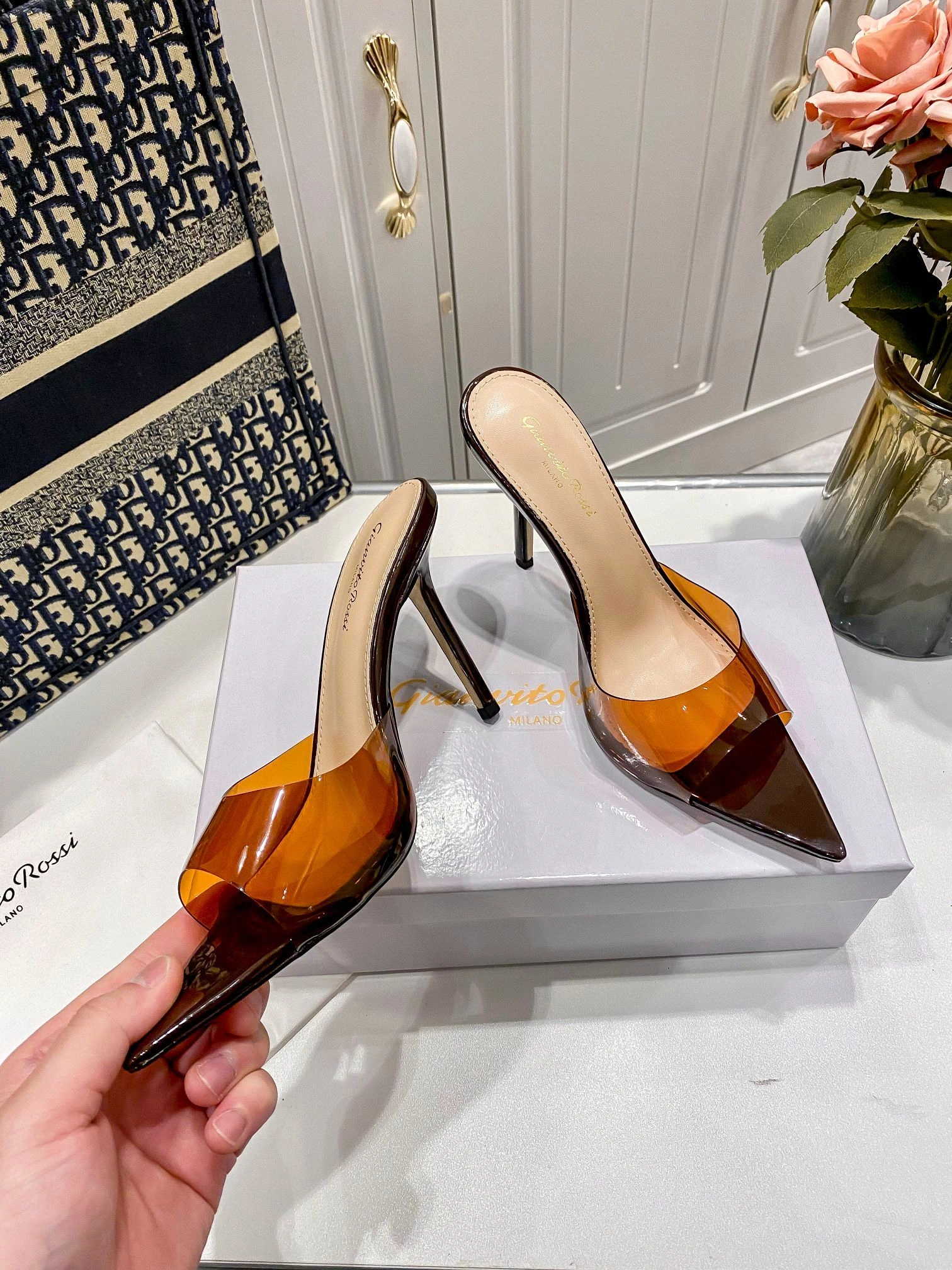 Other brands G11050.85RIC.GSVBROB Heel height：10CM item:ET-X234E0819W